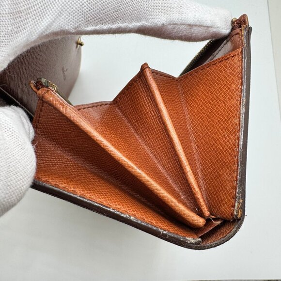 Louis Vuitton Tresor Bifold Wallet Porte Monnaie Vier Monogram Canvas Brown OS - Picture 9 of 13